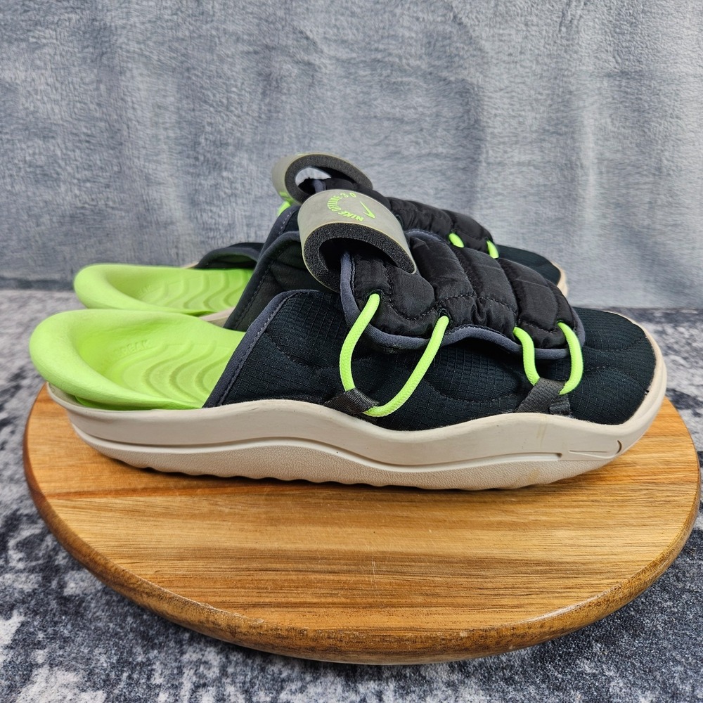 Nike Offline 3.0 Mules Mens Size 8.5 Black Ghost Green Slip On Slides DJ5226-003